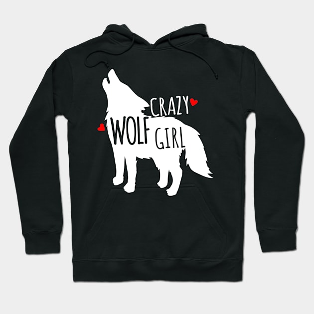 crazy wolf girl Hoodie by kenjones